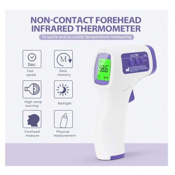 Thermometer, No-Touch Forehead Thermometer for Adults and Kids, 1 sec Reading, 3 - Picture 7 of 8
